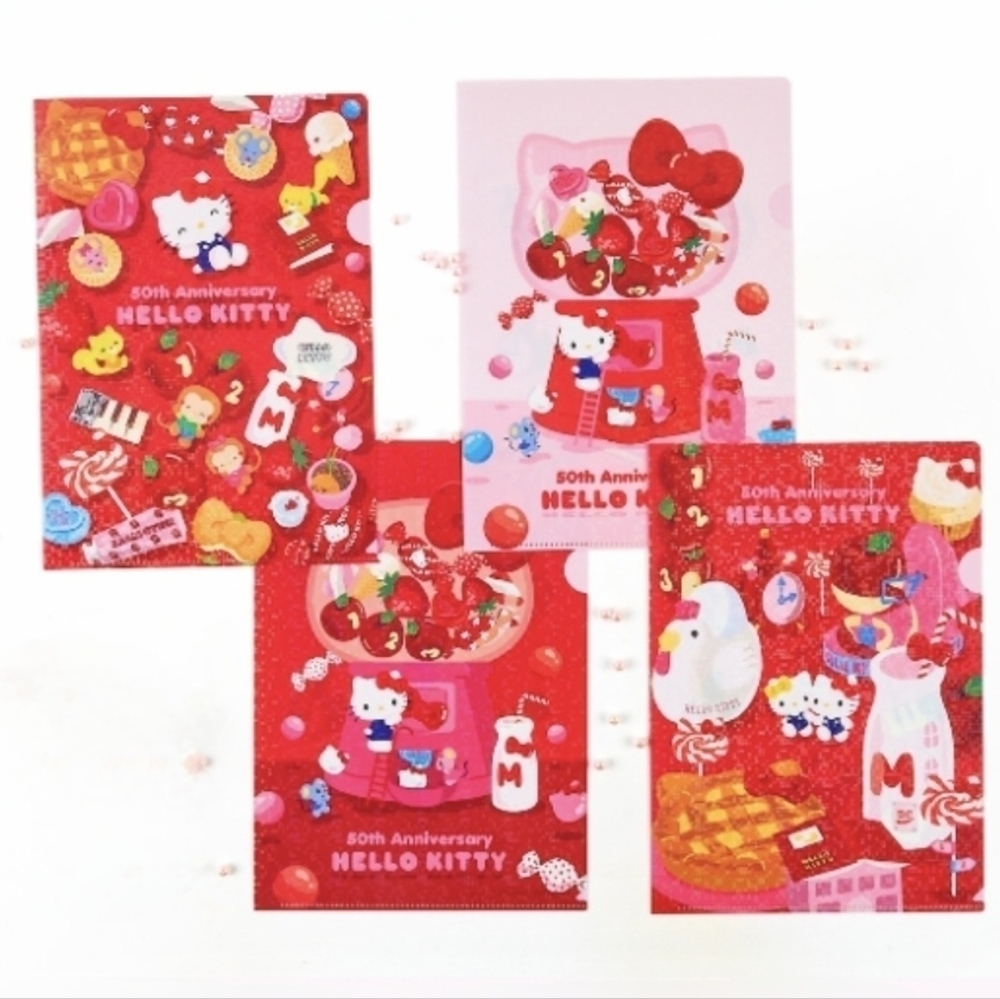 Sanrio Hello Kitty 50th Anniversary File Folder Set 4 Pack
